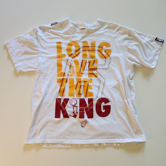 UNK Lebron James Long Live the King Miami Heat T-Shirt White Mens Large - Picture 3 of 10